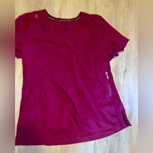 Koi lite scrub top maroon